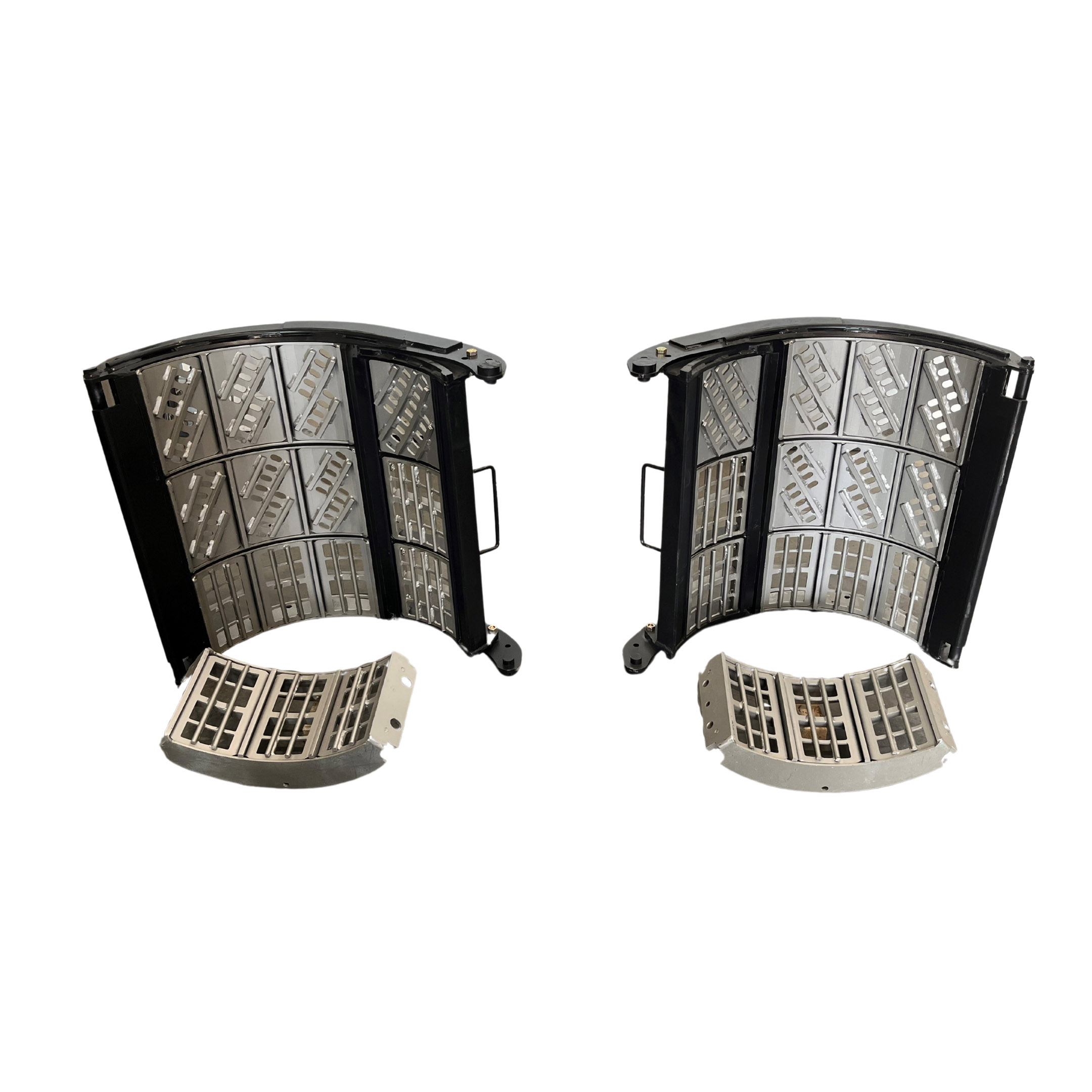 SBN0328COM CR 22" TRI-FRAME CONCAVE SET (L&R) W/ EXT GRATES Complete kit of both Left and Right concaves and extension grates for small grains.,