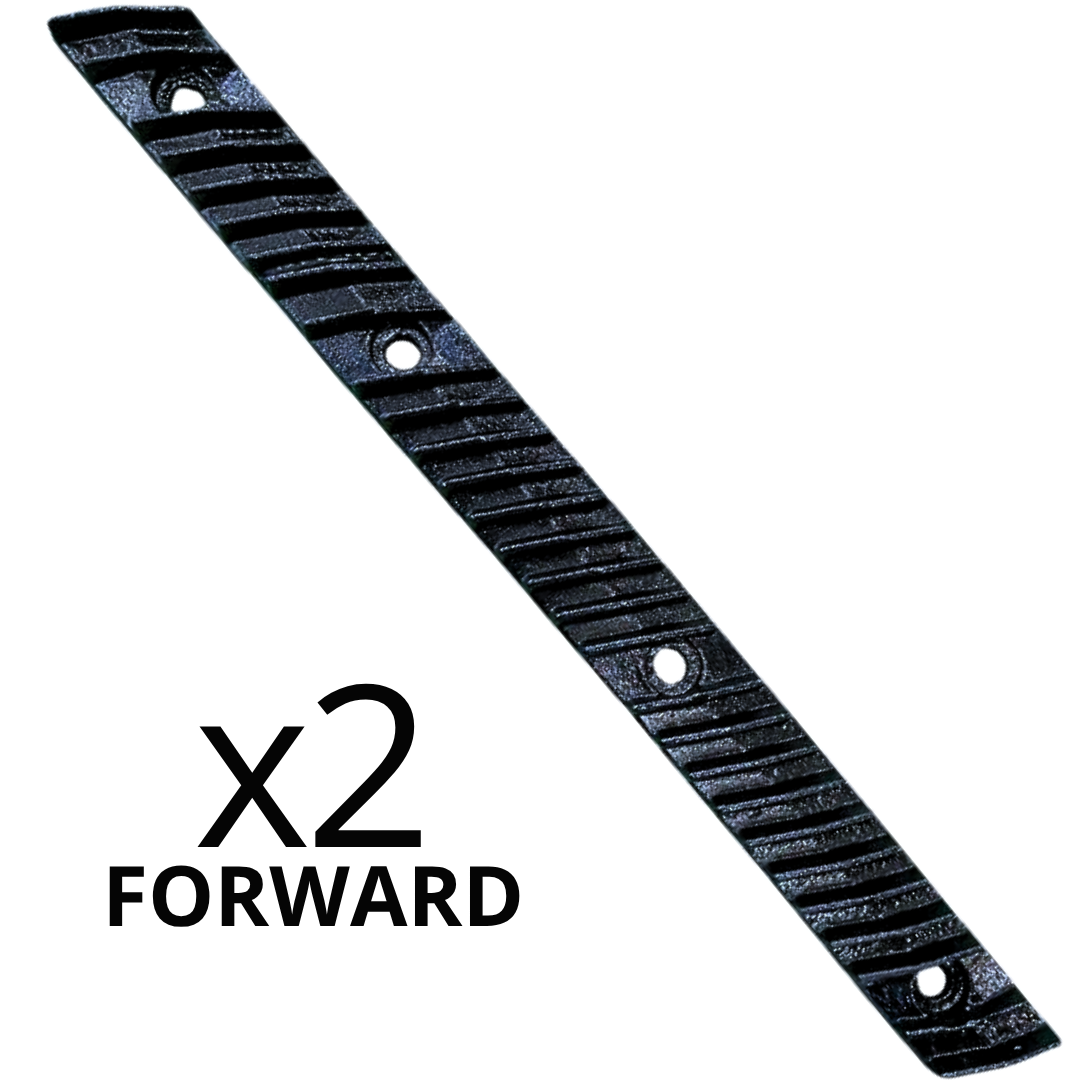 2 BARS SET, GEN 2, FORWARD STANDARD SPACED RIB, 4 HOLES BAR, Ø 1/2" BOLT