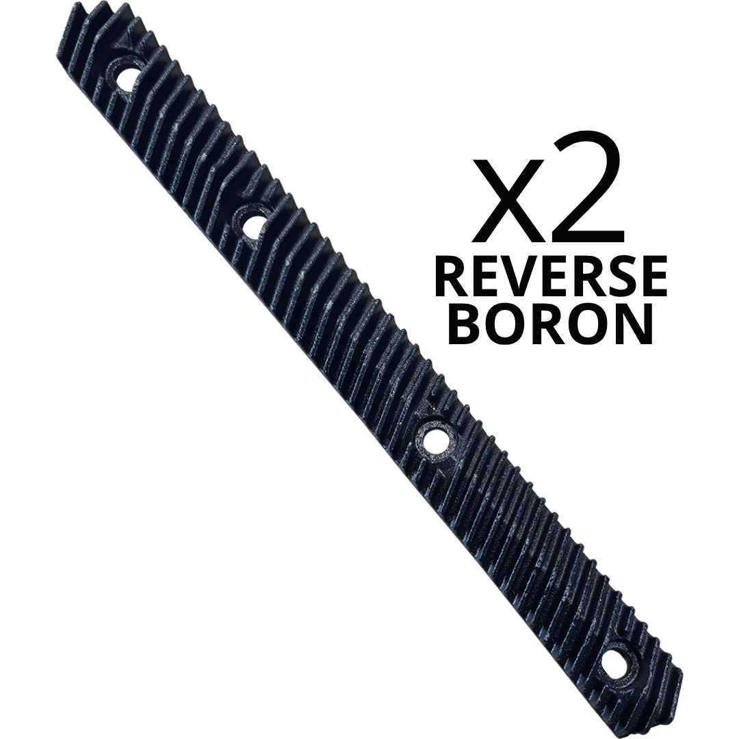 2 BARS SET, GEN 2, REVERSE STANDARD SPACED RIB BORON, 4 HOLES BAR, Ø 1/2" BOLT
